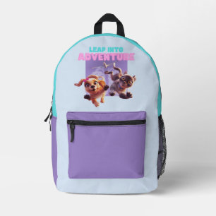 Leap Into Adventure Printed Backpack