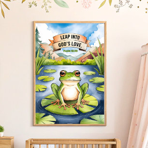 Leap into God’s Love Christian Nursery Wall Art