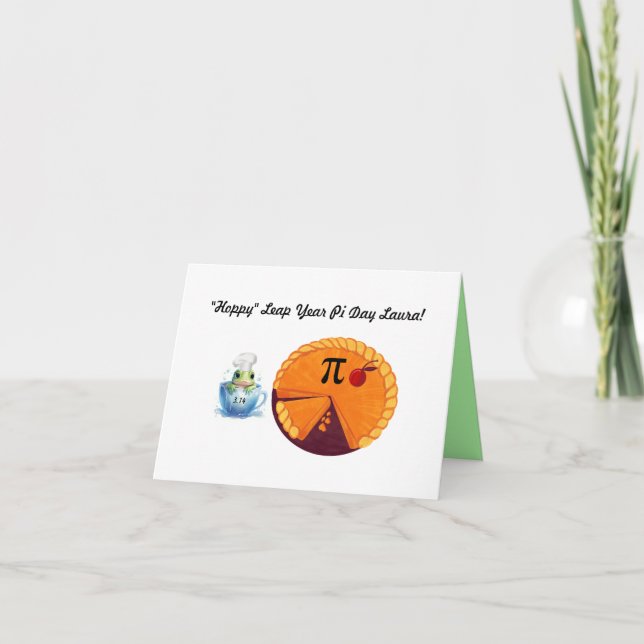 Leap into "Hoppy" Pi Day Fun  Card (Front)