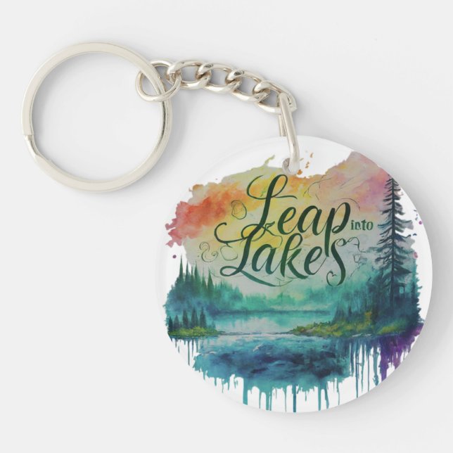 Leap into Lake Keychain (Front)