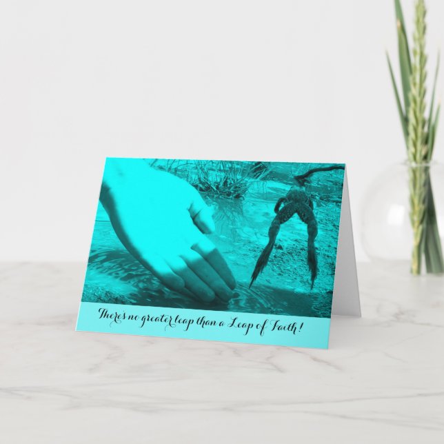 Leap of Faith Encouragement ou Carte de remercieme (Devant)