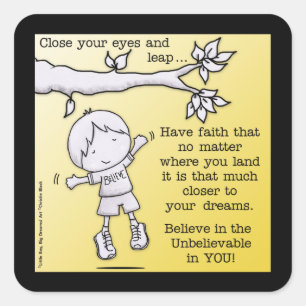 Leap of Faith Square Sticker