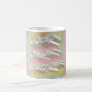 Leap Over Humps art design misty pastels and white Coffee Mug
