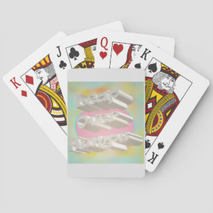 Leap Over Humps art design misty pastels and white Playing Cards