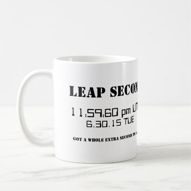 Leap Second 2015 Custom Custom Mug (Left)