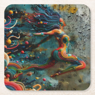 Leap Square Paper Coaster