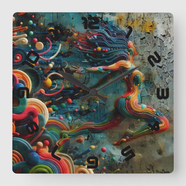 Leap Square Wall Clock (Front)