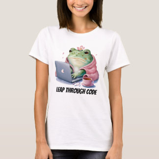 Leap Through Code: The Coding Frog T-Shirt
