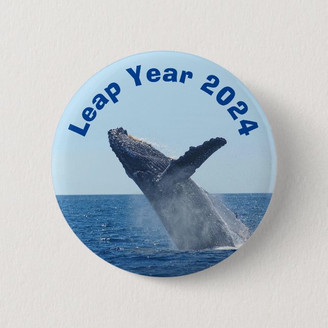 Leap Year 2024 2 Inch Round Button (Front)
