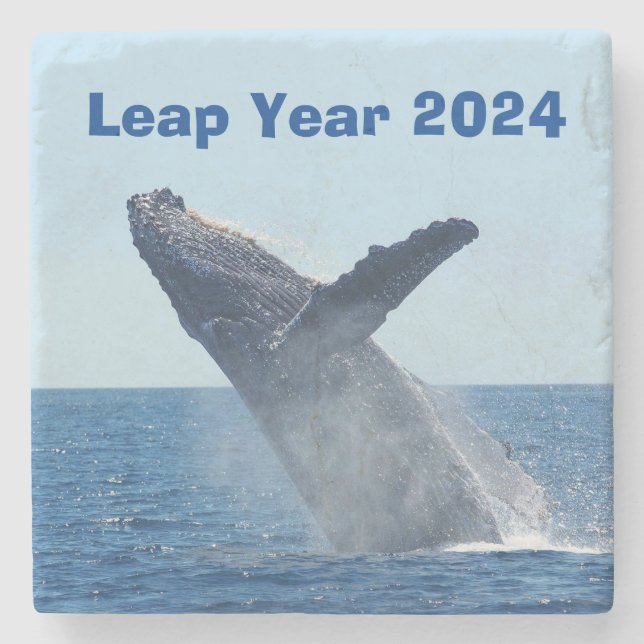 Leap Year 2024 Stone Coaster (Front)
