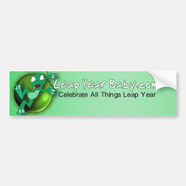 Leap Year Baby Frog for Designs Bumper Sticker (Front)