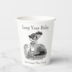 Leap Year Baby Paper Cups