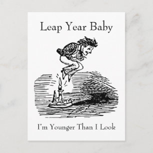 Leap Year Baby Postcard