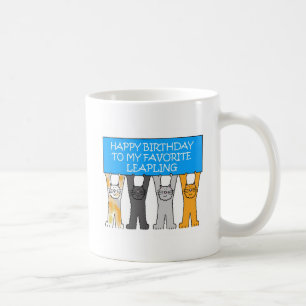 Leap Year Birthday, American spelling. Coffee Mug
