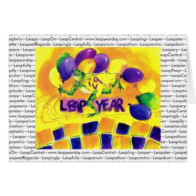 Leap Year Birthday Card (Front Horizontal)