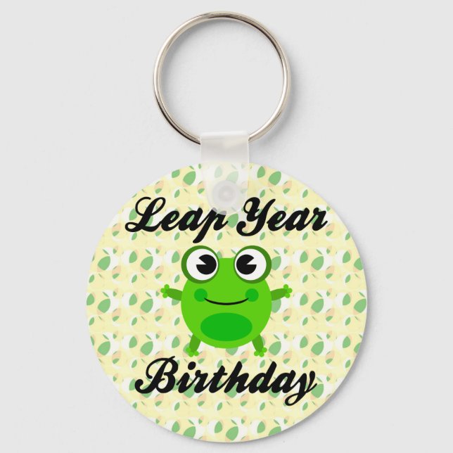 Leap Year Birthday, Cute Frog Keychain (Front)