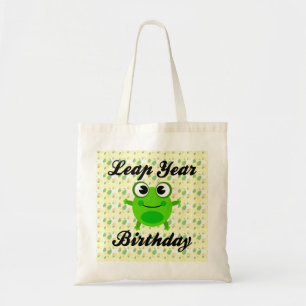Leap Year Birthday, Cute Frog Tote Bag