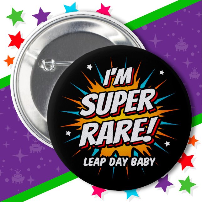 Leap Year Birthday Feb 29th Leap Day Birthday 2 Inch Round Button (Creator Uploaded)