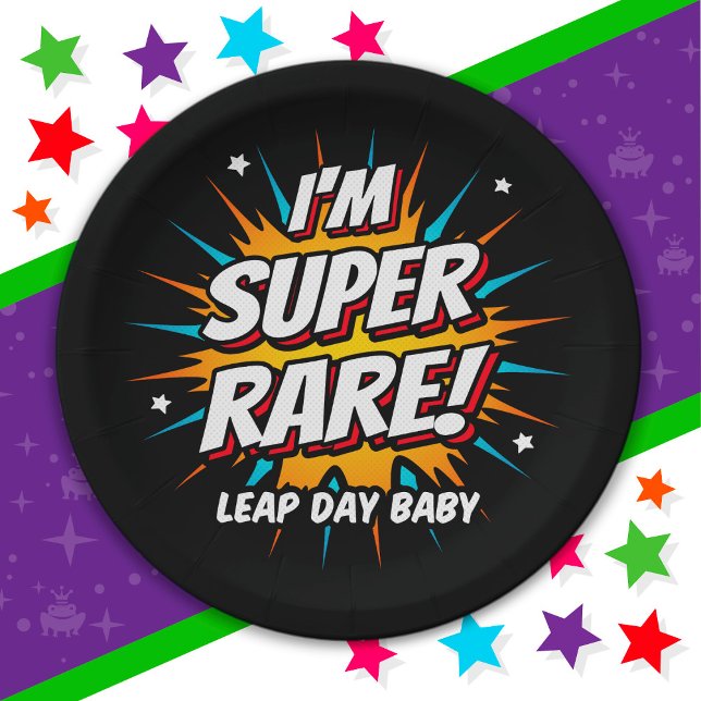 Leap Year Birthday Feb 29th Leap Day Birthday Paper Plate (Creator Uploaded)