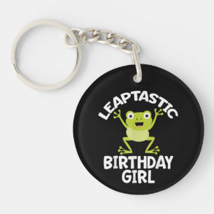 Leap Year Birthday Girl Funny Pun Keychain