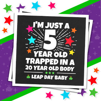 Leap Year Birthday Party 20th Birthday Leap Day Napkin