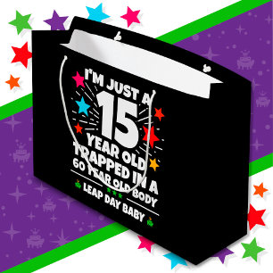 Leap Year Birthday Party 60th Birthday Leap Day Large Gift Bag
