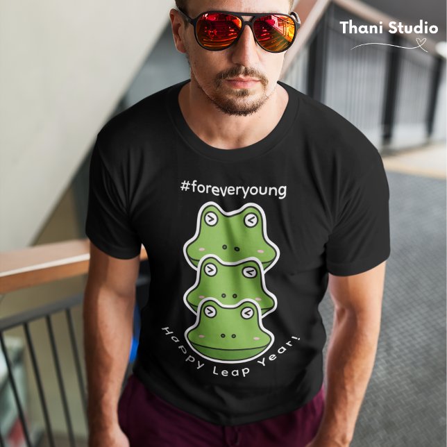 Leap Year Forever Young 3 Frogs Feb 29 Celebration T-Shirt (Creator Uploaded)