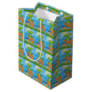 Leap  Year green frog Birthday Medium Gift Bag
