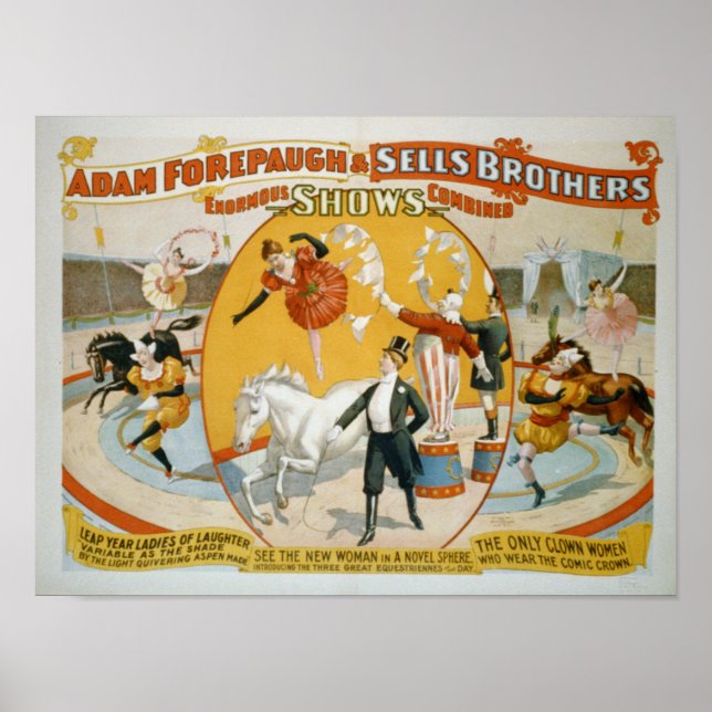 Leap Year Ladies / Clown Women Circus Poster (Devant)