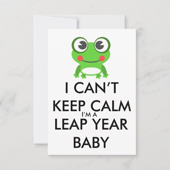 Leap Year/ Leap Day Baby Birthday Invitation (Front)