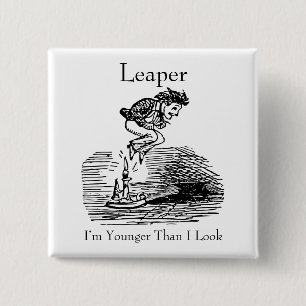 Leap Year Leaper Birthday 2 Inch Square Button