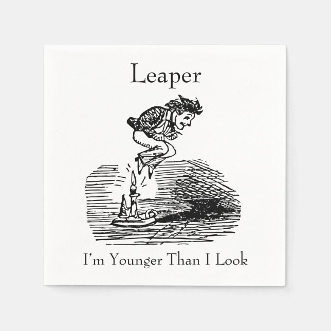 Leap Year Leaper Birthday Napkin (Front)