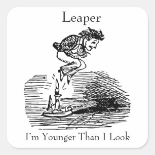 Leap Year Leaper Birthday Square Sticker