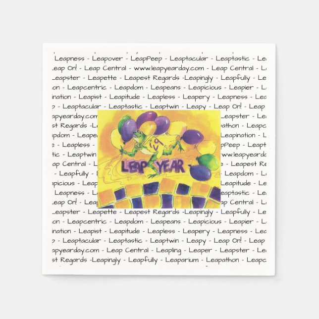 Leap Year Party Napkins (Front)