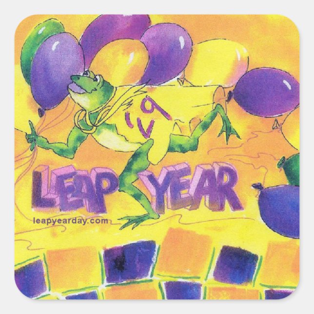 Leap Year Party Stickers (Front)
