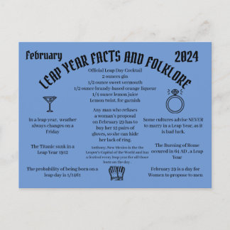 Leap Year  Postcard  Postcrossing card