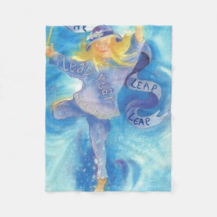 Leap Year Ribbon Dancer Fleece Blanket