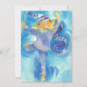 Leap Year Ribbon Dancer Holiday Card