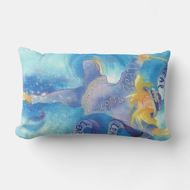 Leap Year Ribbon Dancer Lumbar Pillow (Front)