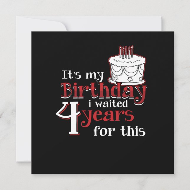 Leaper Leap Year 2020 Leapling Birthday Bday Waite Invitation (Front)