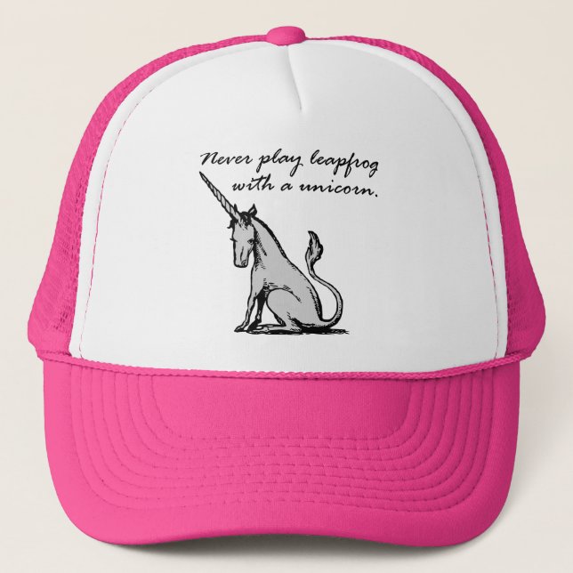 Leapfrog With A Unicorn Funny Ball Cap Hat (Front)