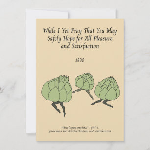 Leaping artichokes AI-generated victorian holiday  Card