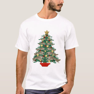Leaping Borzoi Christmas Tree T-Shirt