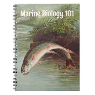 Leaping Brook Trout by S.A. Kilbourne Vintage Fish Notebook