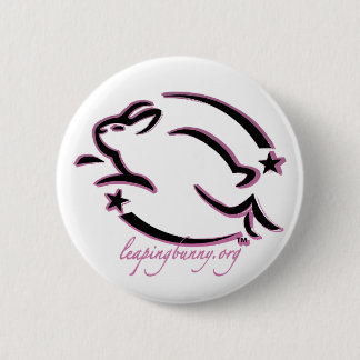 Leaping Bunny Outline 2 Inch Round Button
