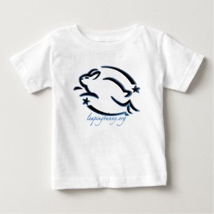 Leaping Bunny Outline Baby T-Shirt
