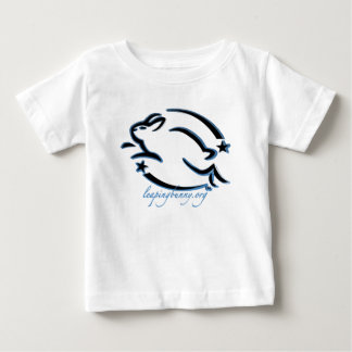 Leaping Bunny Outline Baby T-Shirt