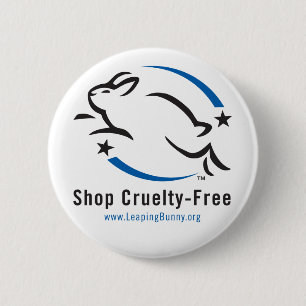 Leaping Bunny Shop Cruelty-Free 2 Inch Round Button