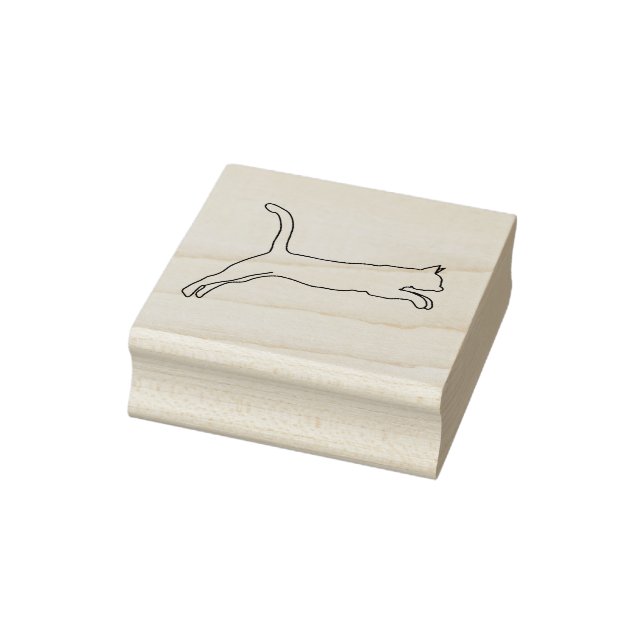 Leaping Cat Art Stamp (Stamp)