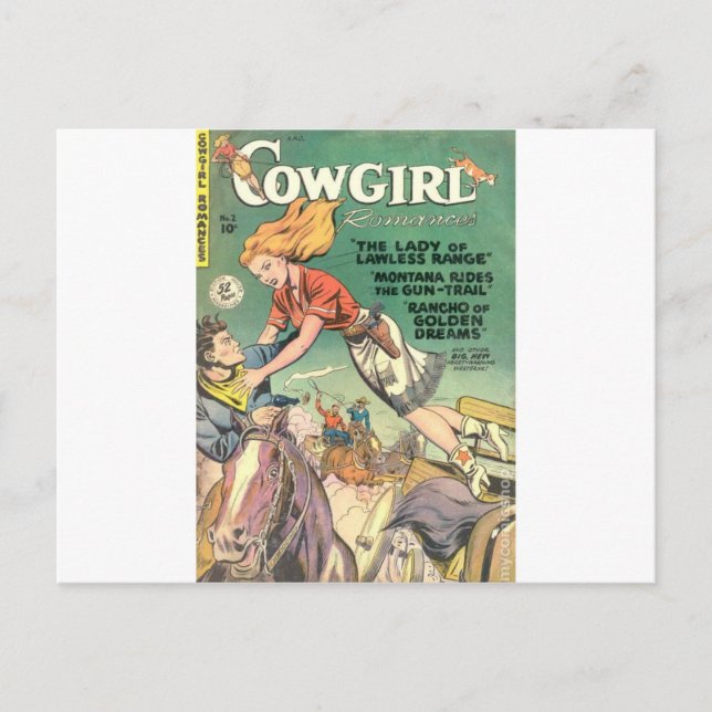Leaping Cowgirl Postcard (Front)